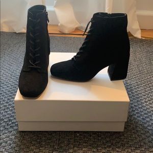 Brand new, never worn Vince lace up booties